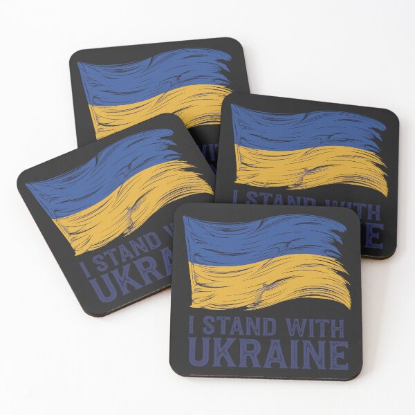 Item preview, I Stand With Ukraine Flag Print designed and sold by cabana.space.