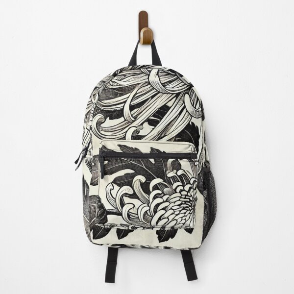 Item preview, Intricate Spider Chrysanthemum Block Print Art designed and sold by PlasticAuto.
