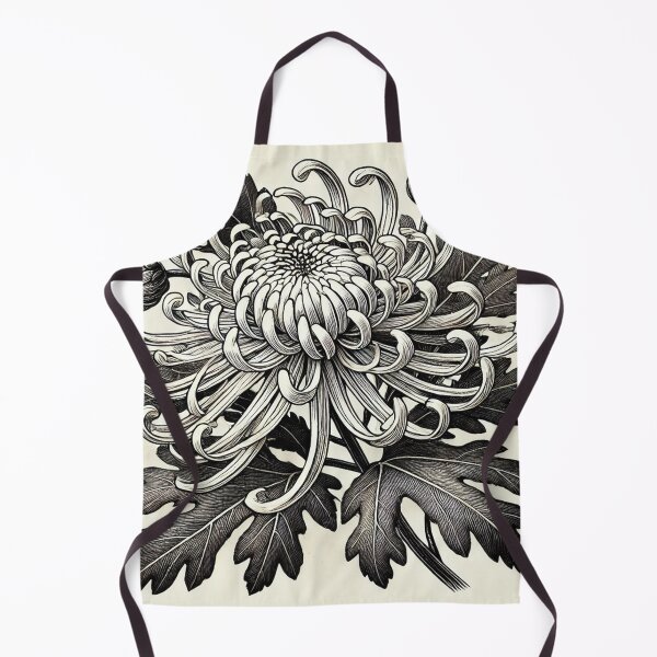 Item preview, Intricate Spider Chrysanthemum Block Print Art designed and sold by PlasticAuto.