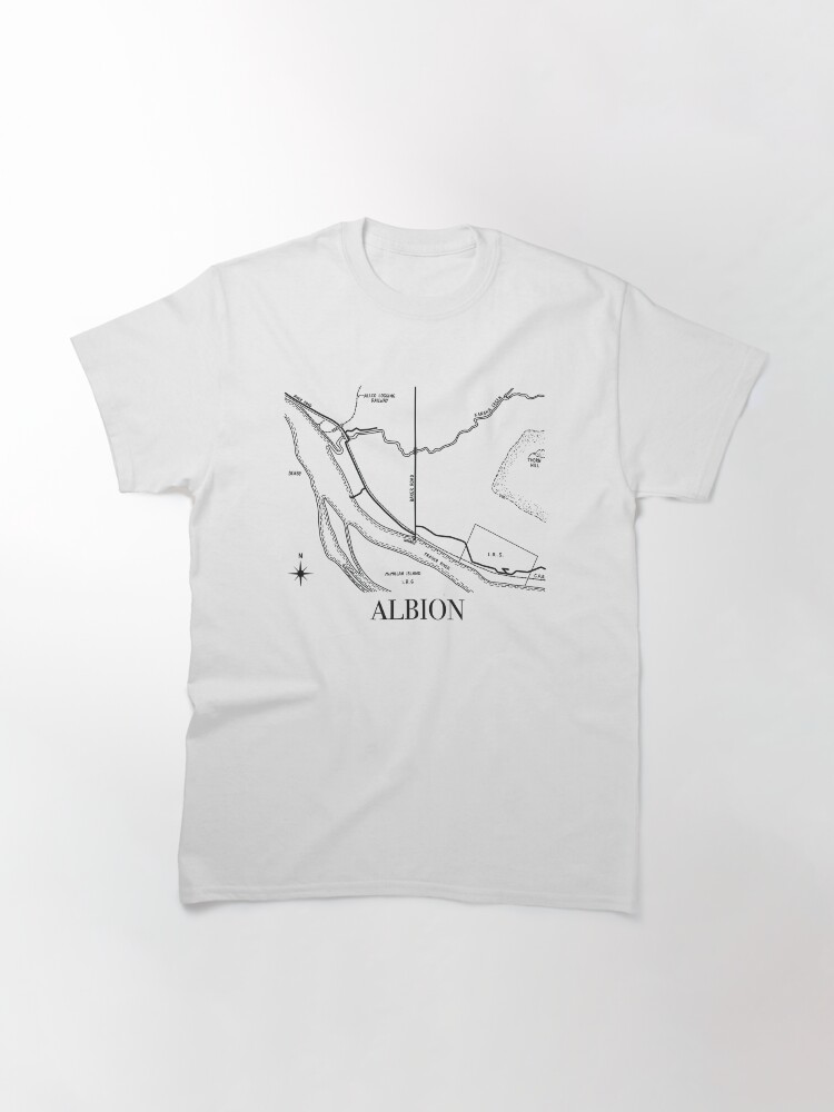 Thumbnail 3 of 7, Classic T-Shirt, Minimalist Albion Maple Ridge Historical Map designed and sold by MapleRidgeMus.