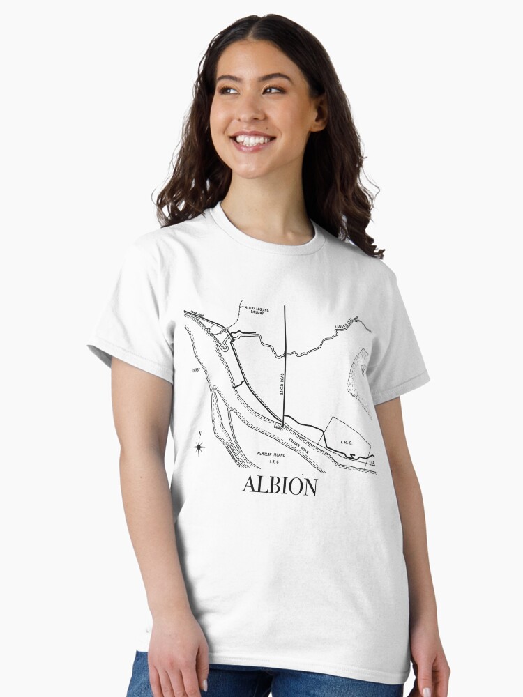 Thumbnail 1 of 7, Classic T-Shirt, Minimalist Albion Maple Ridge Historical Map designed and sold by MapleRidgeMus.
