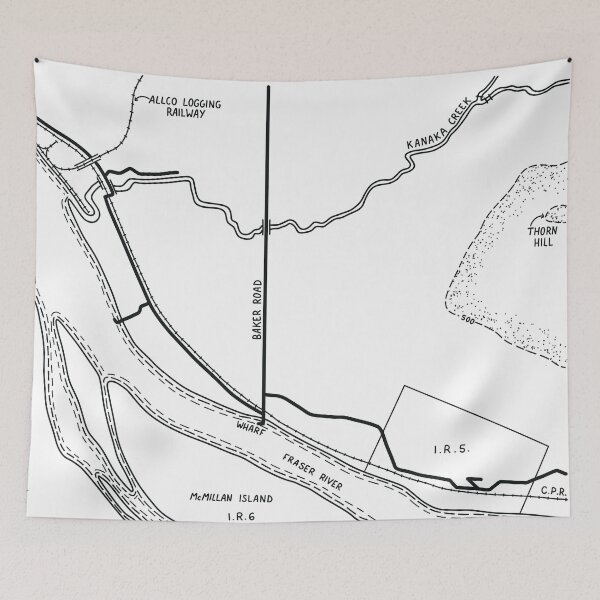 Item preview, Minimalist Albion Maple Ridge Historical Map designed and sold by MapleRidgeMus.