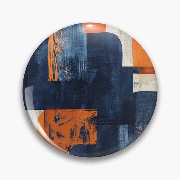 Item preview, Indigo and Vermilion Fusion - Dynamic Abstract brush Art designed and sold by chi3-jp.