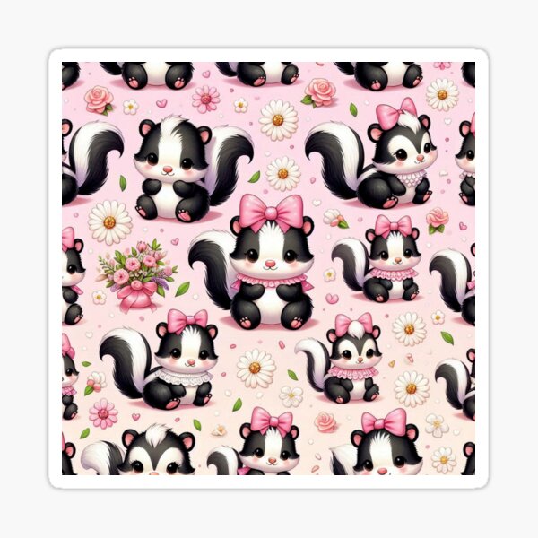 Item preview, Skunk Cuties in Bloom designed and sold by purplesensation.