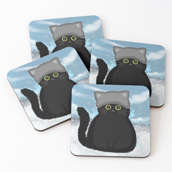 Item preview, Kuroneko with winter hat designed and sold by MichiJowi.