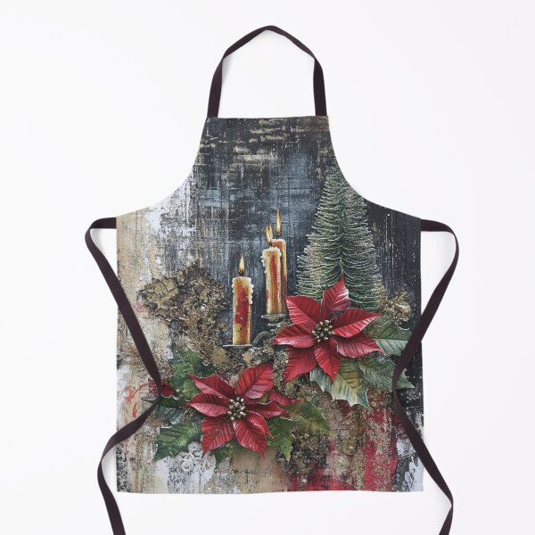 Artikelvorschau, Elegante Weihnachtsstern- und Kerzencollage entworfen und verkauft von Lamarcy.