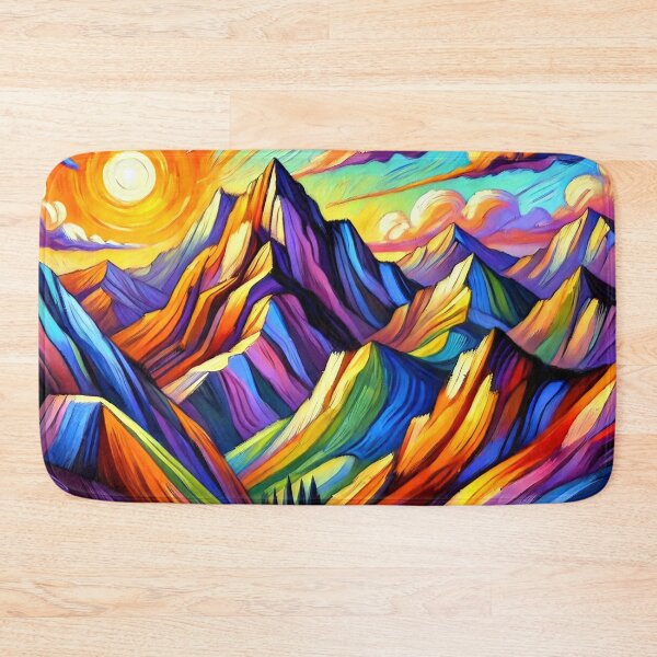 Item preview, Vibrant Mountain Landscape - Colorful Abstract Sunrise designed and sold by ChrisButler.