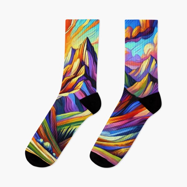 Item preview, Vibrant Mountain Landscape - Colorful Abstract Sunrise designed and sold by ChrisButler.