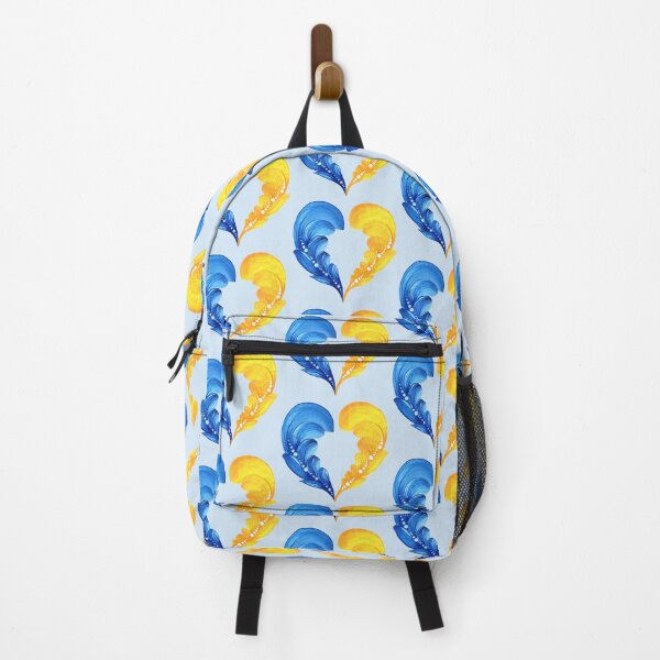 Item preview, Blue yellow heart of Ukraine Petrykivka art author's drawing traditional art designed and sold by Sunflower-7.