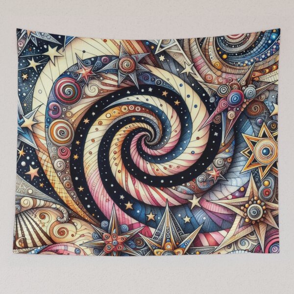 Item preview, Cosmic Dance of Stars and Swirls designed and sold by purplesensation.