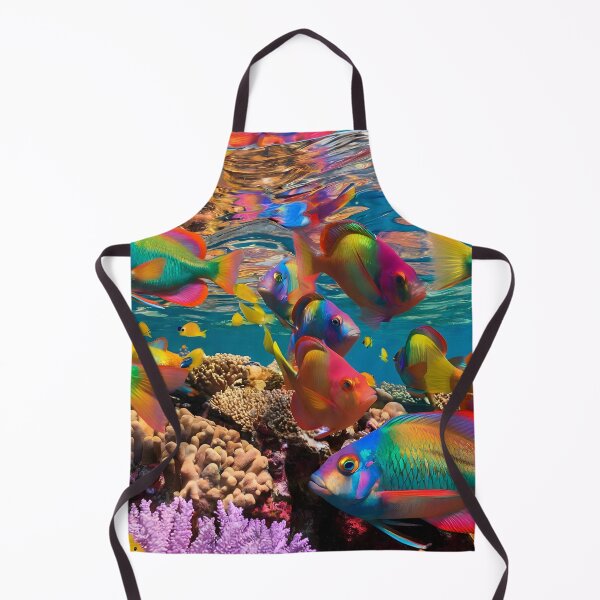 Item preview, Rainbow Parrotfish in Vibrant Coral Reef – Tropical Underwater Art designed and sold by Heal-Heart-Soul.