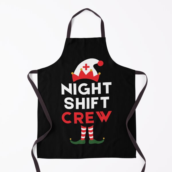 Item preview, Night Shift Crew Christmas Nurse Elf Nursing Women Costume Guardian of the Night designed and sold by Loyaltees Apparel.