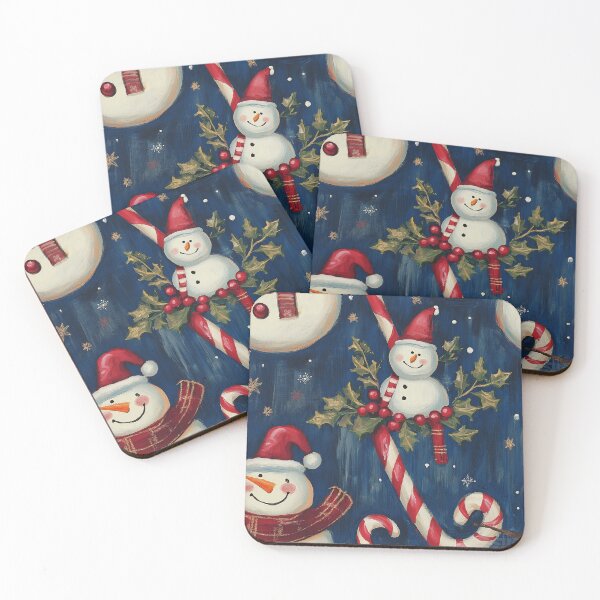 Item preview, Winter snowmen and candy canes designed and sold by MiracleSociety.