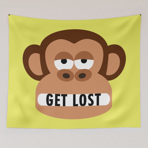 Item preview, Rude Bored Monkey Tells You to Get Lost designed and sold by Moodific.