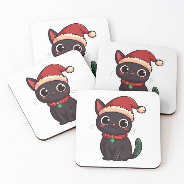Item preview, Christmas Cat Design | Festive Feline Artwork | Cute Holiday Cat Illustration | Cozy Winter Cat Decor designed and sold by StickerHavenn.
