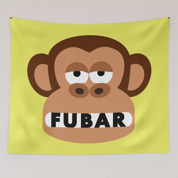 Item preview, Rude Bored Monkey Thinks You Are FUBAR designed and sold by Moodific.