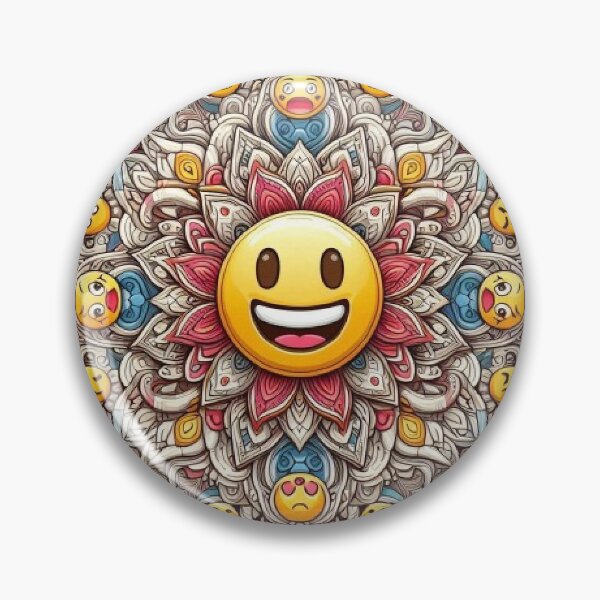 Item preview, emoji mandala with different expressions with bright colors designed and sold by Anime9122.