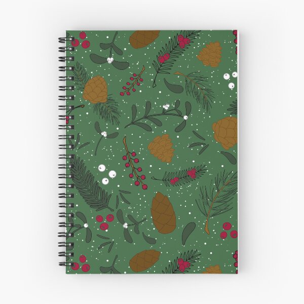 Item preview, Woodland Mistletoe Green Holiday Print designed and sold by elledubbzart.
