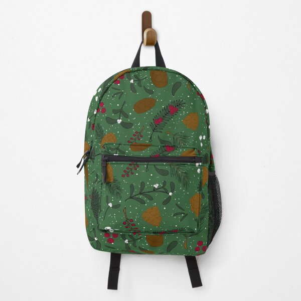 Item preview, Woodland Mistletoe Green Holiday Print designed and sold by elledubbzart.