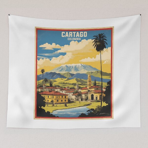 Item preview, Cartago Colombia Colombia Retro Vintage Poster Tourism  designed and sold by TravelersGems.