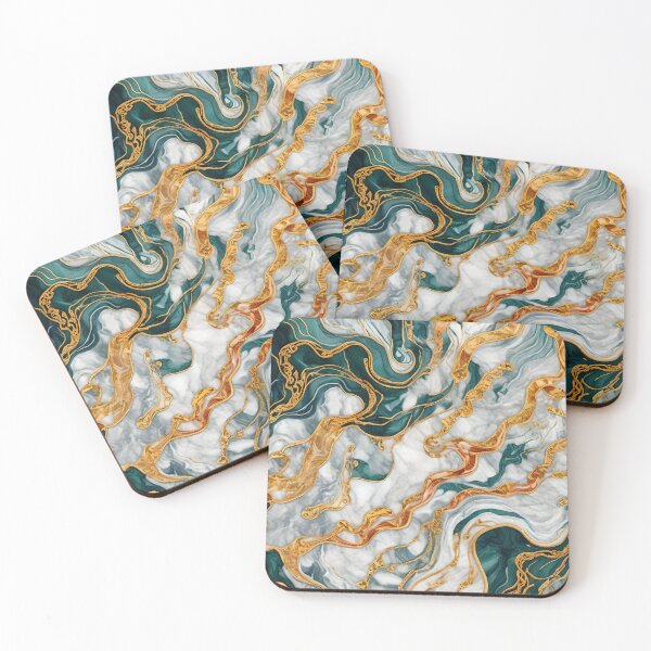 Item preview, Green Marble Texture With Orange And White designed and sold by Ciervo Primavera.