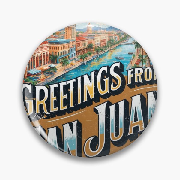 Item preview, Greetings from San Juan Puertorico Vintage Travel Retro Postcard Design designed and sold by TravelPostcardGems.