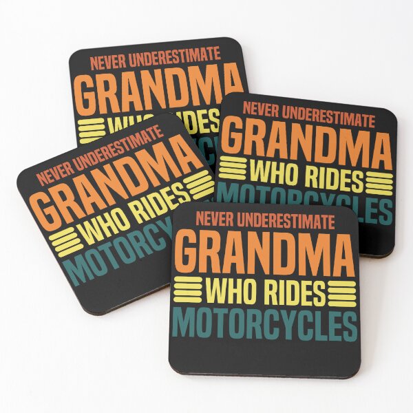 Item preview, Never Underestimate Grandma who Rides Motorcycles  designed and sold by MouDantArts.