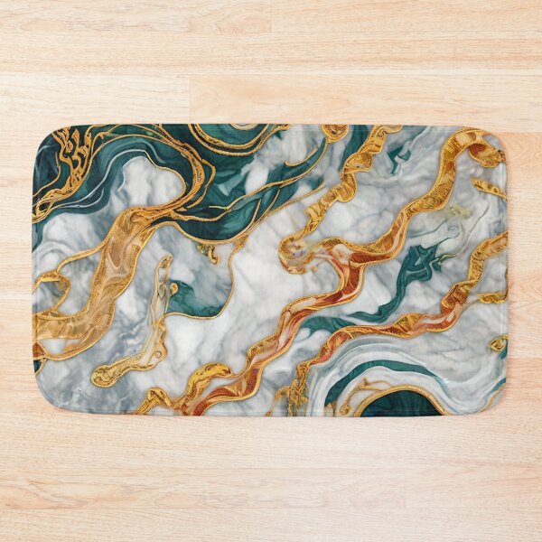 Item preview, Green Marble Texture With Orange And White designed and sold by Ciervo Primavera.
