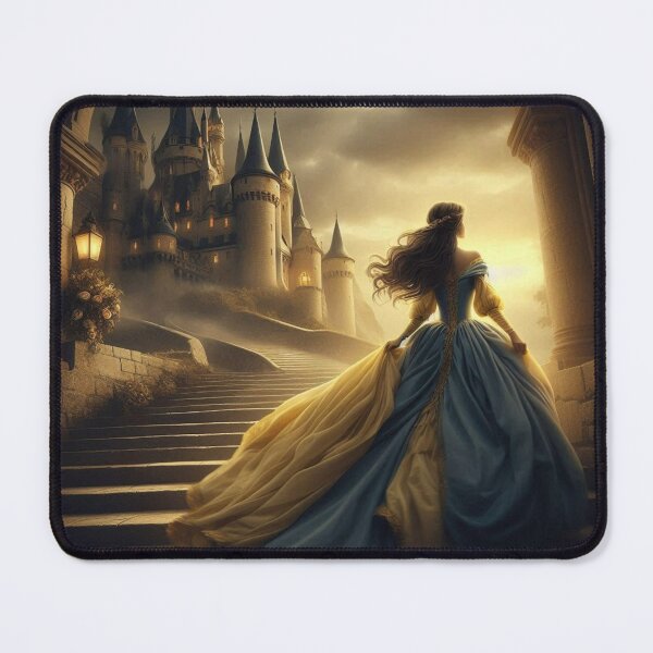 Item preview, AI generated princess on the castle steps designed and sold by AI-this-is-AI.