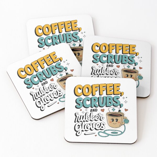 Item preview, Coffee, Scrubs, And Rubber Gloves designed and sold by Ammar Studio.