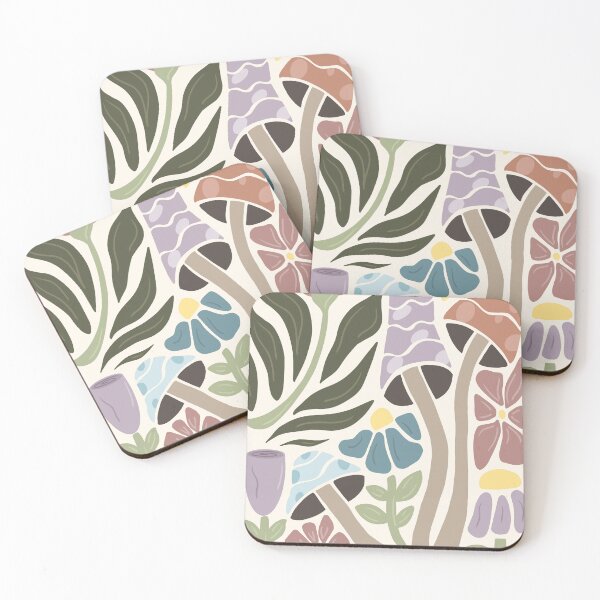 Item preview, Forest Floor Harmony Modern Abstract Illustration designed and sold by FadedFlorals.