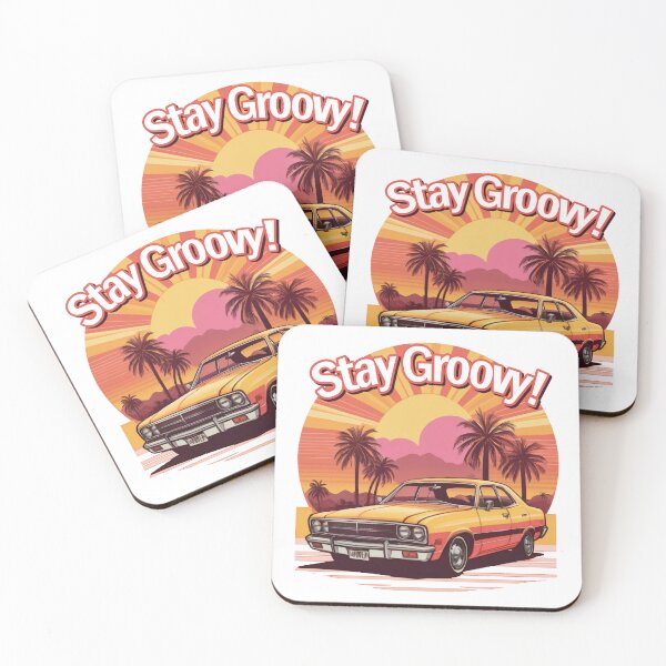 Item preview, Stay Groovy Retro Vintage Car T-Shirt Design designed and sold by HAFIZ-DP.