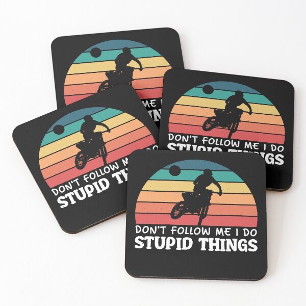 Item preview, Don't Follow Me I Do Stupid Things Funny Vintage Dirt Bike Gift  designed and sold by MouDantArts.