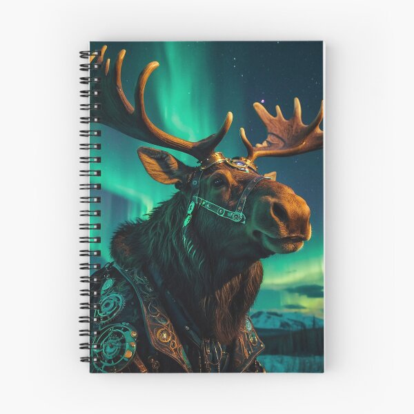 Item preview, Steampunk Moose & Northern Lights designed and sold by Skye Ryan-Evans.