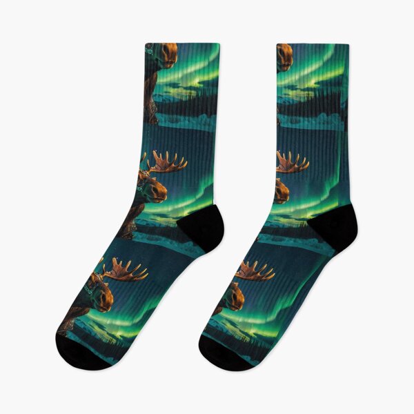 Item preview, Steampunk Moose & Northern Lights designed and sold by Skye Ryan-Evans.