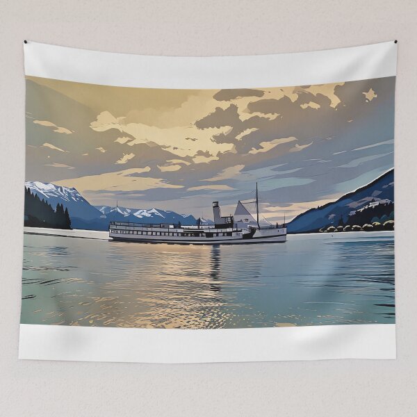Item preview, TSS Ernslaw Queenstown Print designed and sold by BleedinDesign.