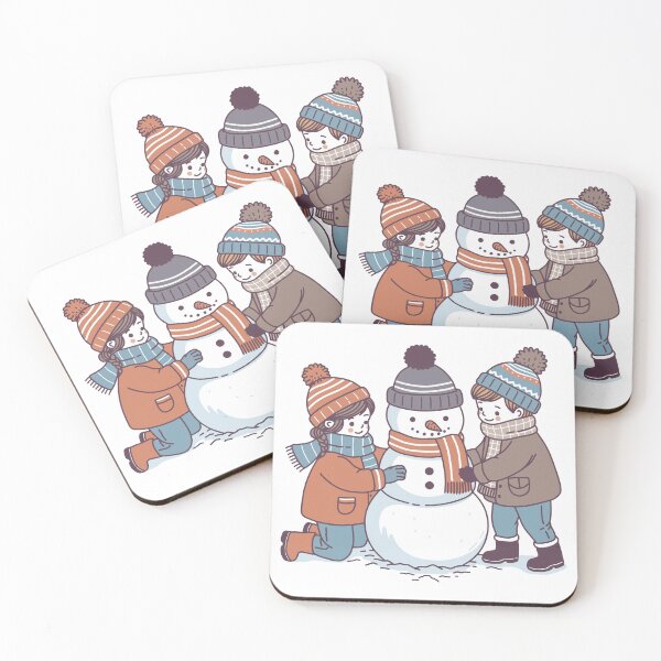 Item preview, Adorable kids making snowman designed and sold by PI-CO.