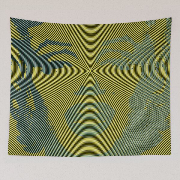 Item preview, Blue and Yellow HypnoPop  Disco Effect 60s Madness Iconic Marilyn Monroe: Bring Glamour to Your Space!   designed and sold by pelagio.