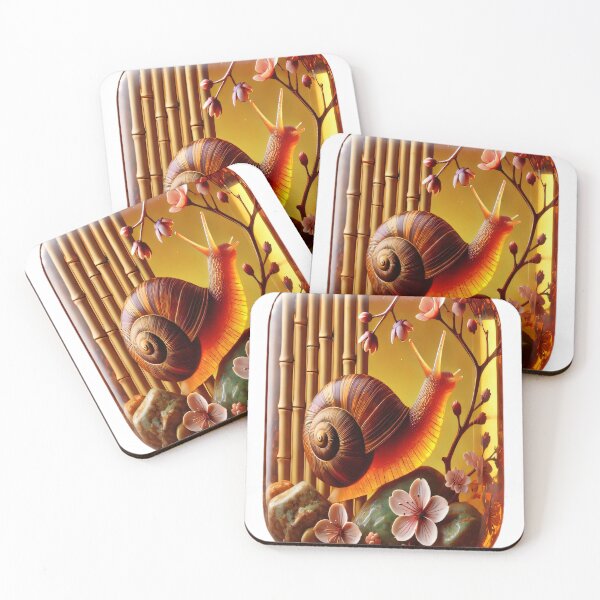 Item preview, Amber Sanctuary - A Snail's Harmonious Haven designed and sold by SakuraJapanArt.
