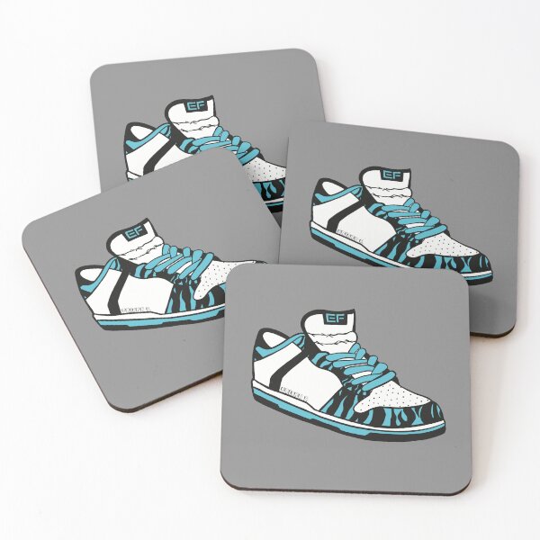 Item preview, Aqua Zebra Print Sneakers designed and sold by Inx Artworks.