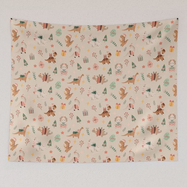 Item preview, Christmas Dinosaur Pattern, Boho Dino Boy or Girl , Cute DInosaur designed and sold by AprilDevlynn.
