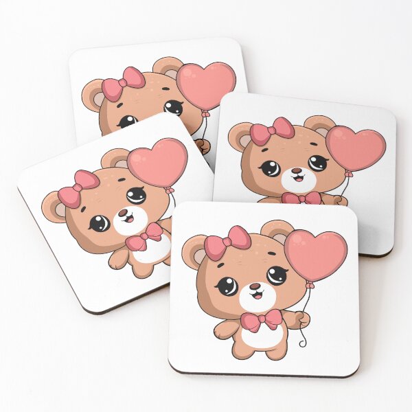 Item preview, Cute Bear with Heart Balloon - Perfect for T-Shirts, Stickers, and More designed and sold by CreativeTomb.