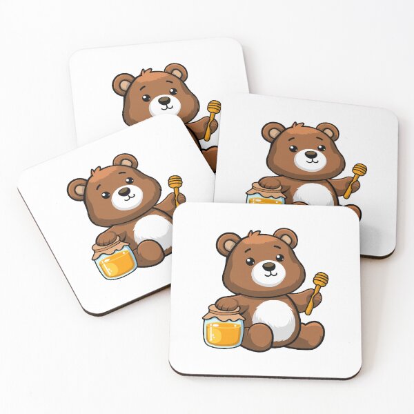 Item preview, Charming Bear with Honey - Perfect for T-Shirts, Stickers, and More designed and sold by CreativeTomb.