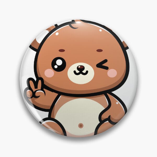 Item preview, Charming Teddy Bear Making a Peace Sign - Perfect for T-Shirts, Stickers, and More designed and sold by CreativeTomb.