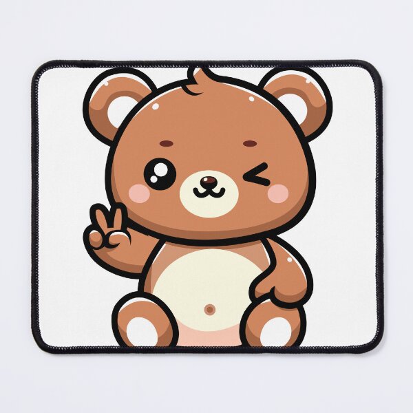 Item preview, Charming Teddy Bear Making a Peace Sign - Perfect for T-Shirts, Stickers, and More designed and sold by CreativeTomb.
