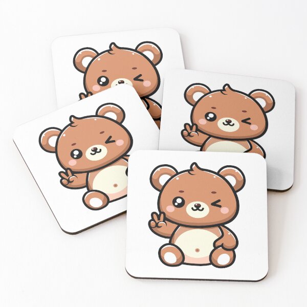 Item preview, Charming Teddy Bear Making a Peace Sign - Perfect for T-Shirts, Stickers, and More designed and sold by CreativeTomb.