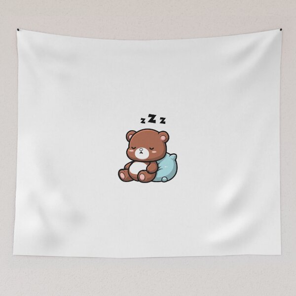 Item preview, Cozy Bear Resting on Pillow - Perfect for T-Shirts, Stickers, and More designed and sold by CreativeTomb.