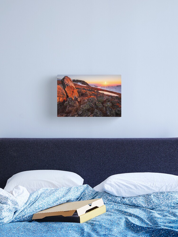 Thumbnail 2 of 3, Canvas Print, Sunset over Mt Kosciuszko Summit, Australia designed and sold by Chockstone.