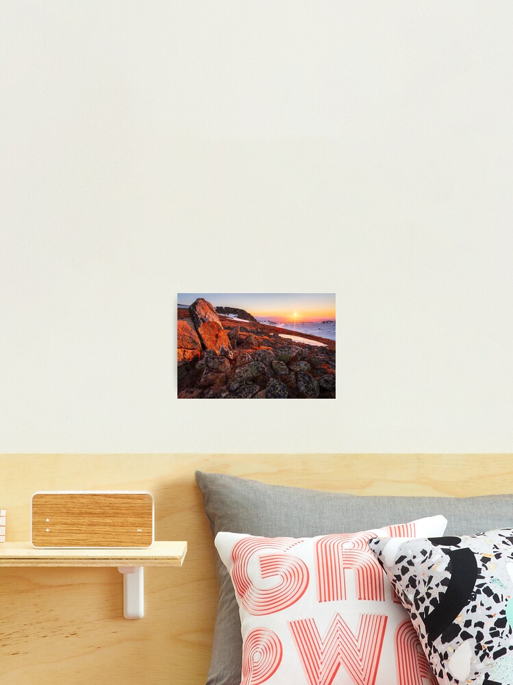 Thumbnail 2 of 3, Photographic Print, Sunset over Mt Kosciuszko Summit, Australia designed and sold by Chockstone.
