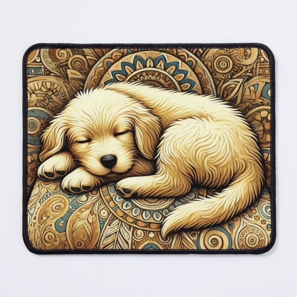 Item preview, Golden Retriever Puppy in Vintage Style designed and sold by alw951.